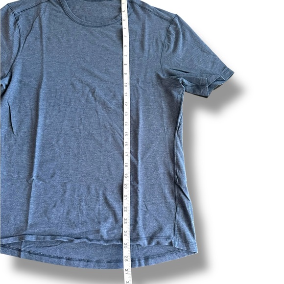 Lululemon the Fundamental Shirt Short Sleeve Men’s Blue Gym Running Athletic Tee - Picture 7 of 10